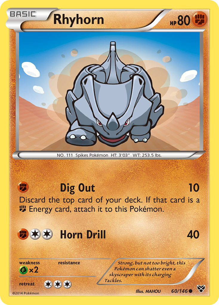 Rhyhorn (60/146) [XY: Base Set] | Mega City Incorporated