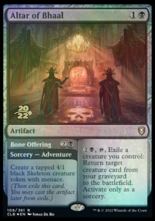 Altar of Bhaal // Bone Offering [Commander Legends: Battle for Baldur's Gate Prerelease Promos] | Mega City Incorporated