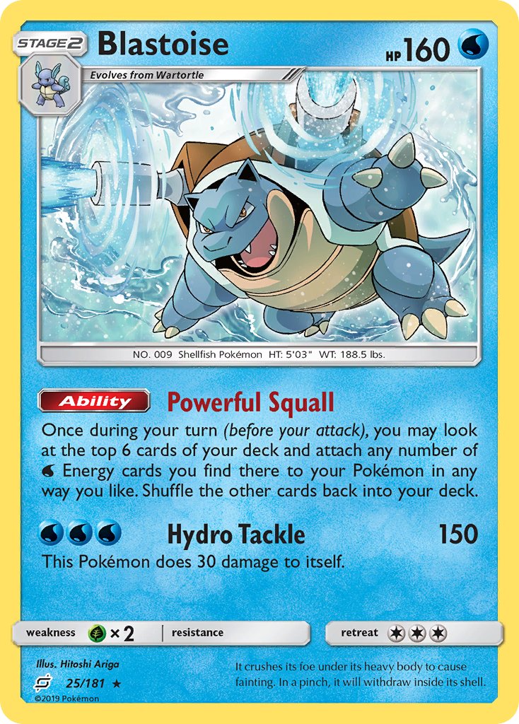 Blastoise (25/181) (Theme Deck Exclusive) [Sun & Moon: Team Up] | Mega City Incorporated