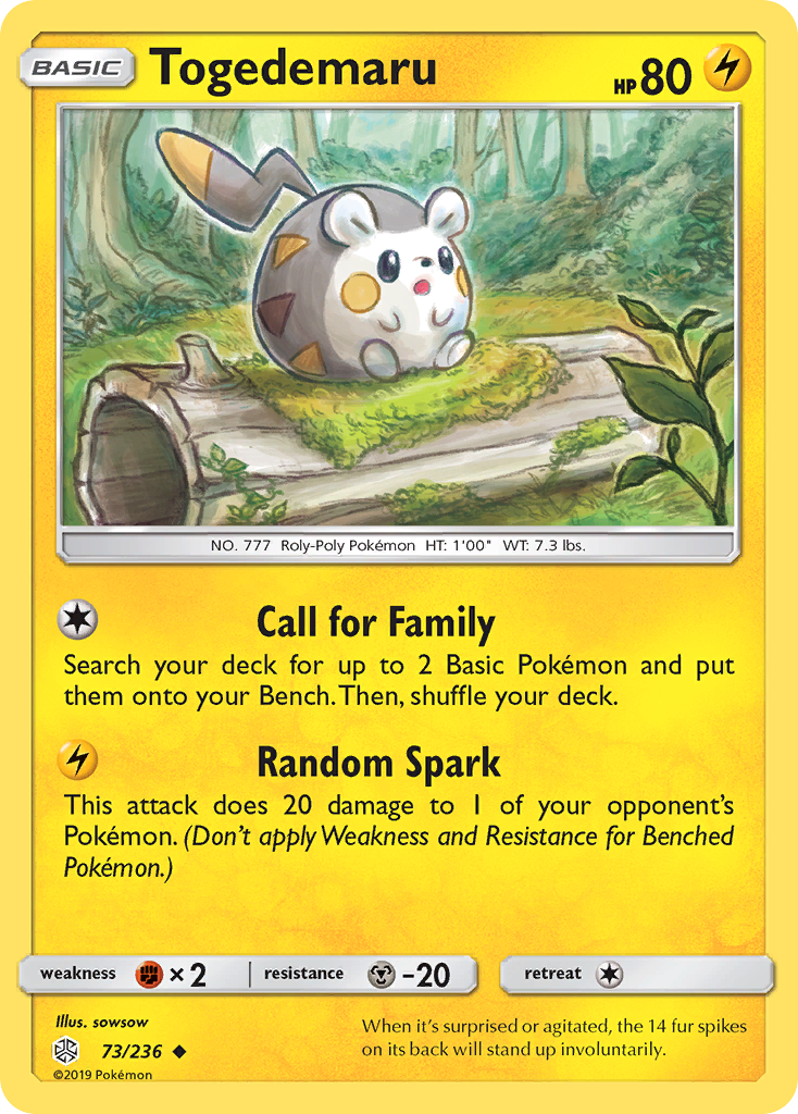 Togedemaru (73/236) [Sun & Moon: Cosmic Eclipse] | Mega City Incorporated