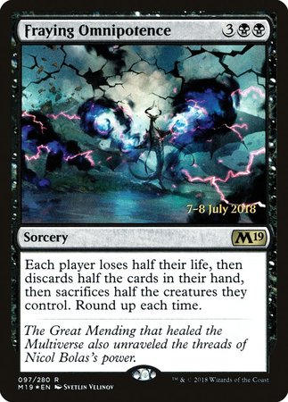 Fraying Omnipotence [Core Set 2019 Promos] | Mega City Incorporated