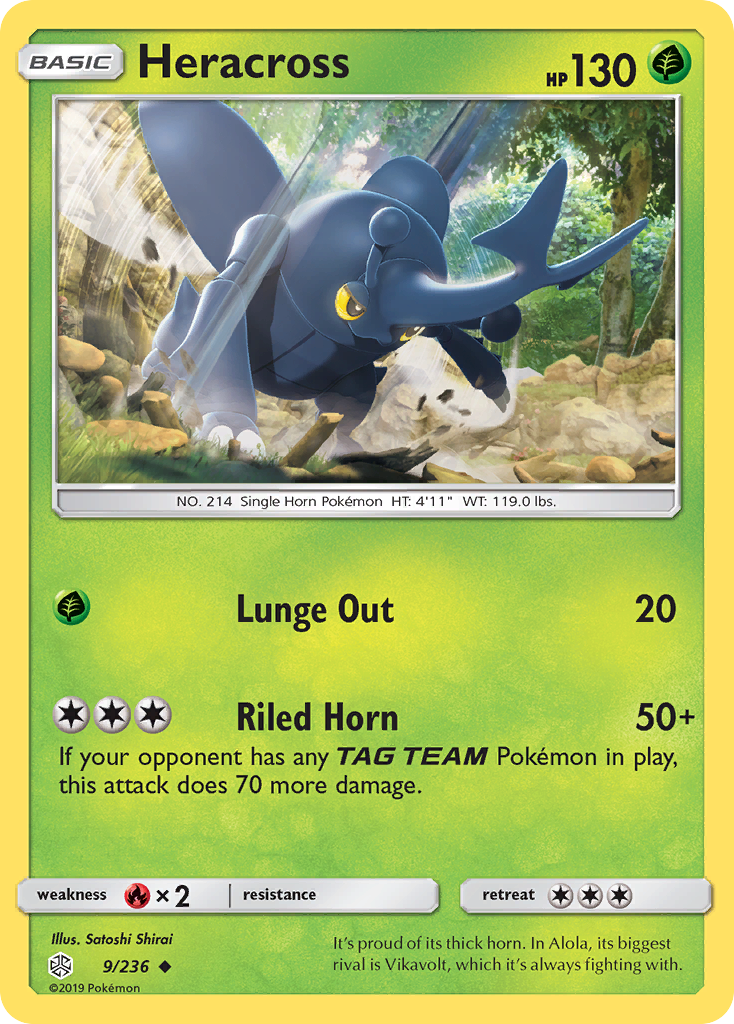 Heracross (9/236) [Sun & Moon: Cosmic Eclipse] | Mega City Incorporated