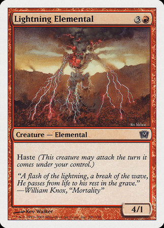 Lightning Elemental [Ninth Edition] | Mega City Incorporated
