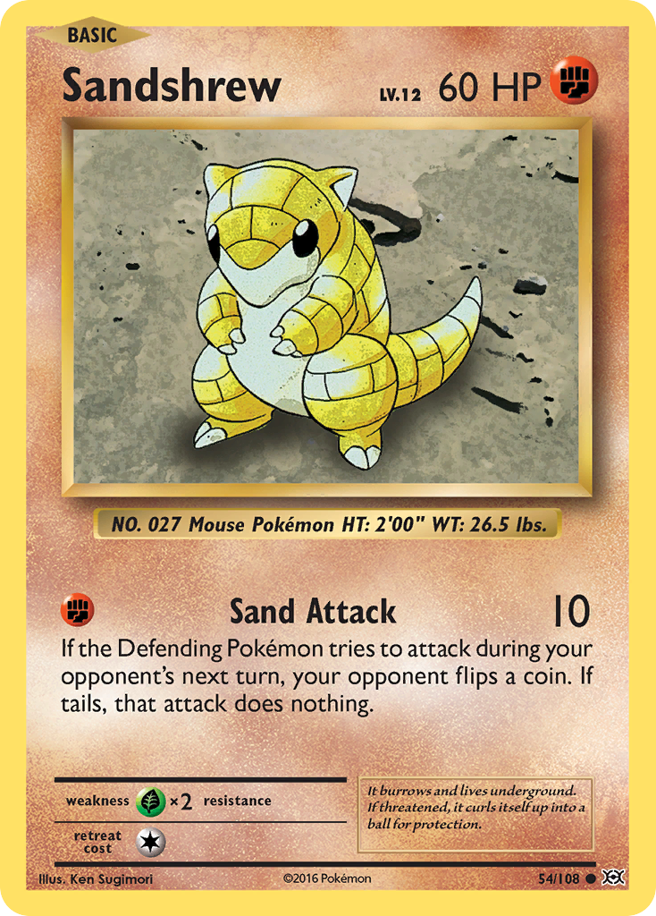 Sandshrew (54/108) [XY: Evolutions] | Mega City Incorporated