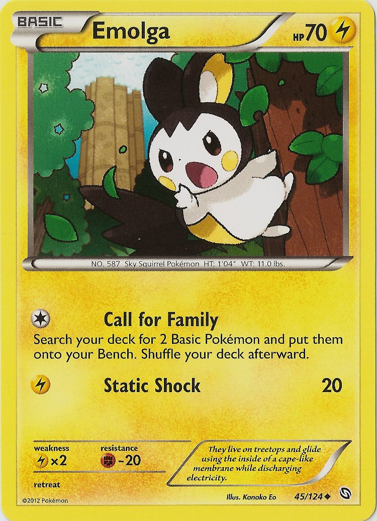 Emolga (45/124) [Black & White: Dragons Exalted] | Mega City Incorporated