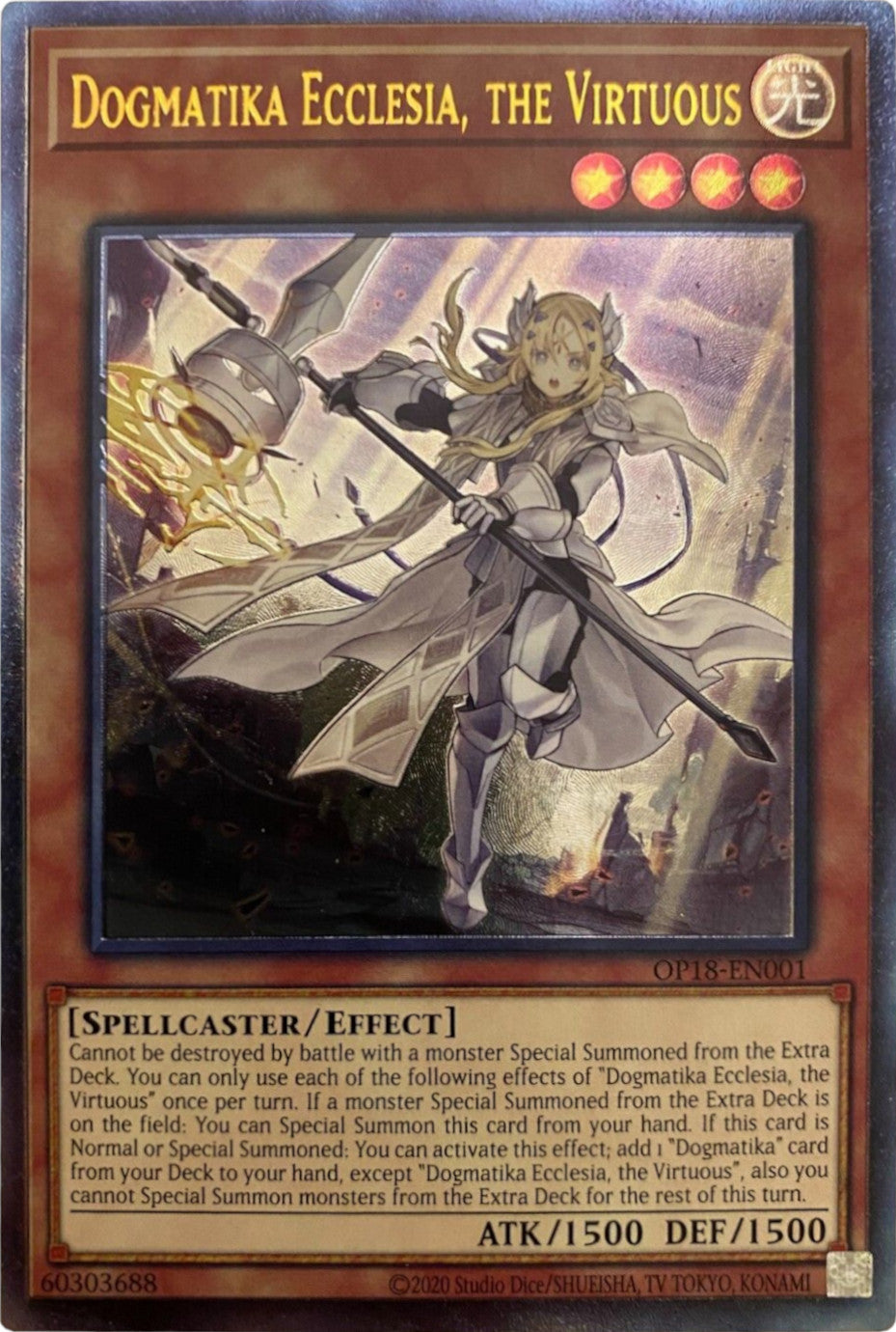 Dogmatika Ecclesia, the Virtuous [OP18-EN001] Ultimate Rare | Mega City Incorporated