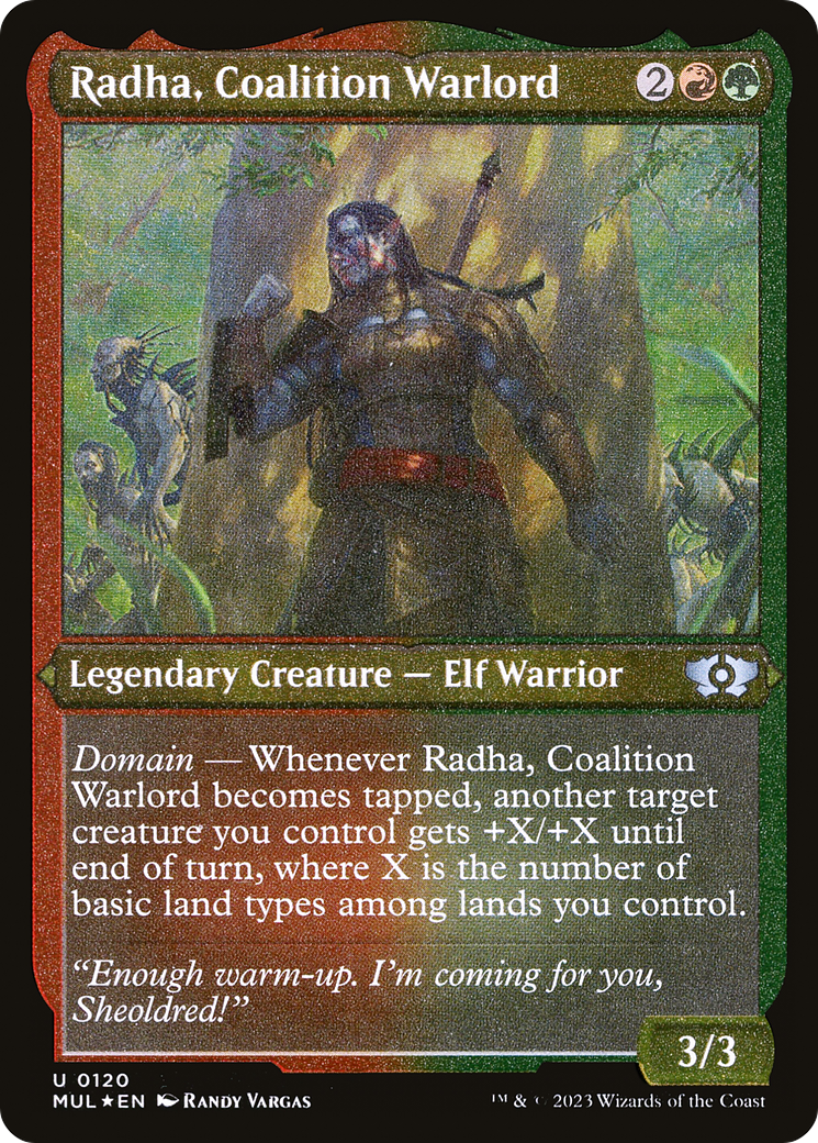 Radha, Coalition Warlord (Foil Etched) [Multiverse Legends] | Mega City Incorporated