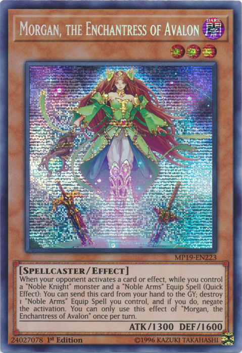 Morgan, the Enchantress of Avalon [MP19-EN223] Prismatic Secret Rare | Mega City Incorporated