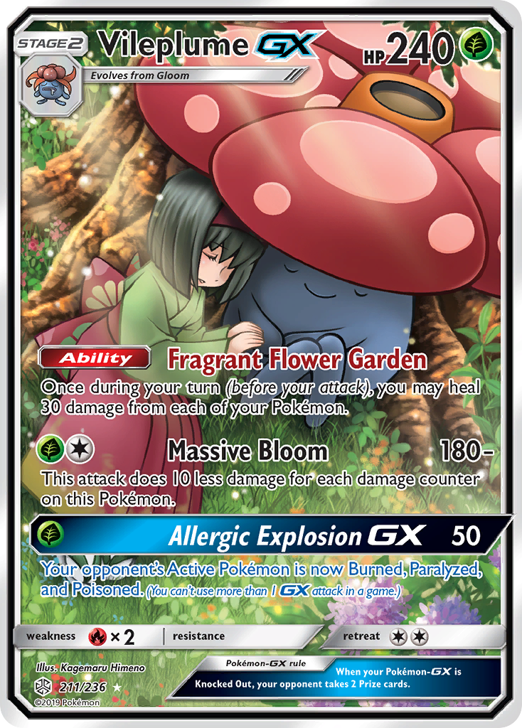 Vileplume GX (211/236) [Sun & Moon: Cosmic Eclipse] | Mega City Incorporated