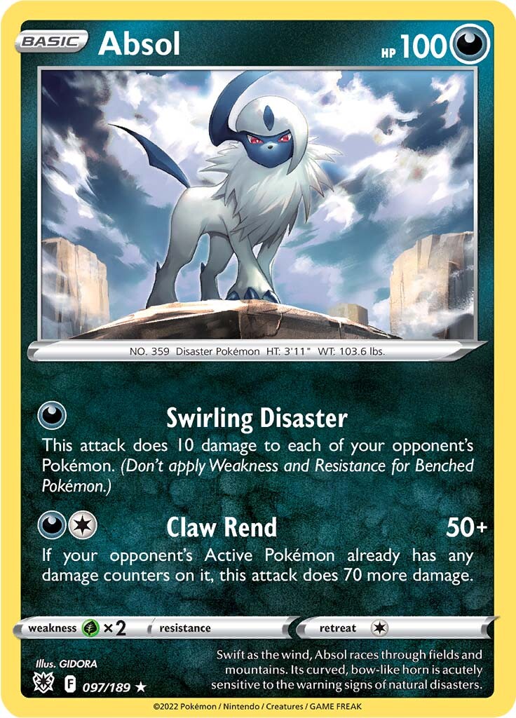 Absol (097/189) (Theme Deck Exclusive) [Sword & Shield: Astral Radiance] | Mega City Incorporated