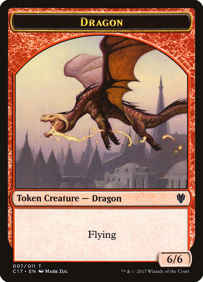 Cat Dragon // Dragon (007) Double-sided Token [Commander 2017 Tokens] | Mega City Incorporated