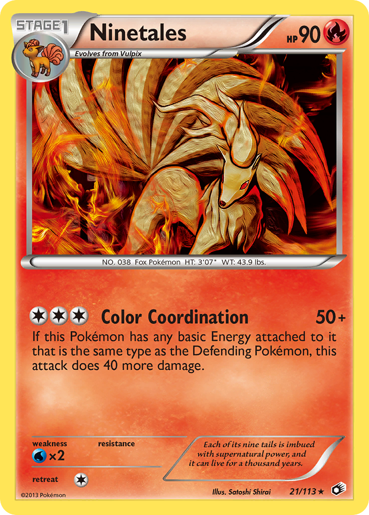 Ninetales (21/113) [Black & White: Legendary Treasures] | Mega City Incorporated