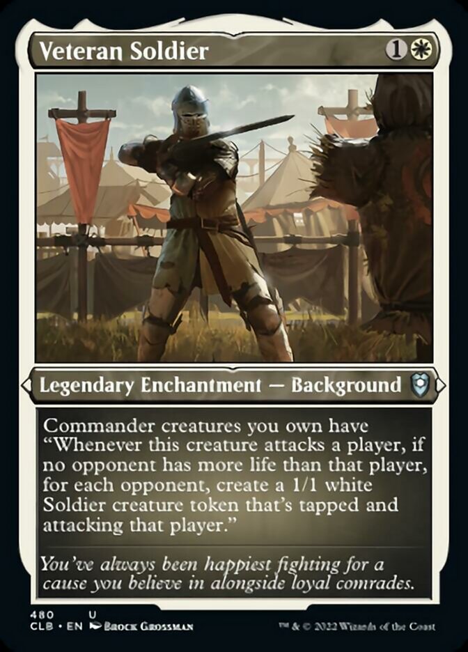 Veteran Soldier (Foil Etched) [Commander Legends: Battle for Baldur's Gate] | Mega City Incorporated