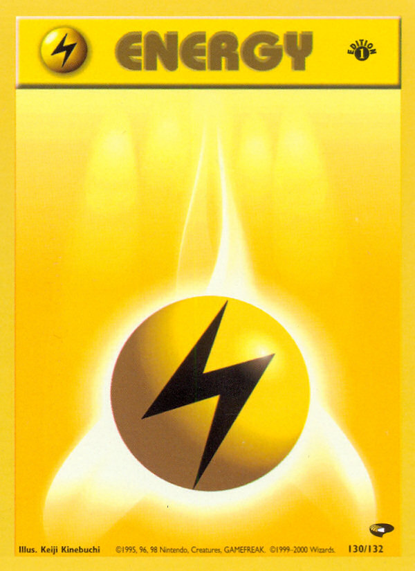 Lightning Energy (130/132) [Gym Challenge 1st Edition] | Mega City Incorporated