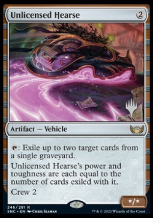 Unlicensed Hearse (Promo Pack) [Streets of New Capenna Promos] | Mega City Incorporated
