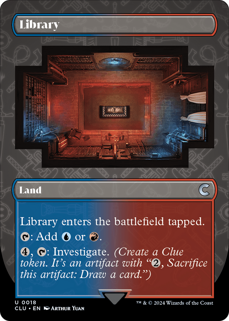 Library (Borderless) [Ravnica: Clue Edition] | Mega City Incorporated