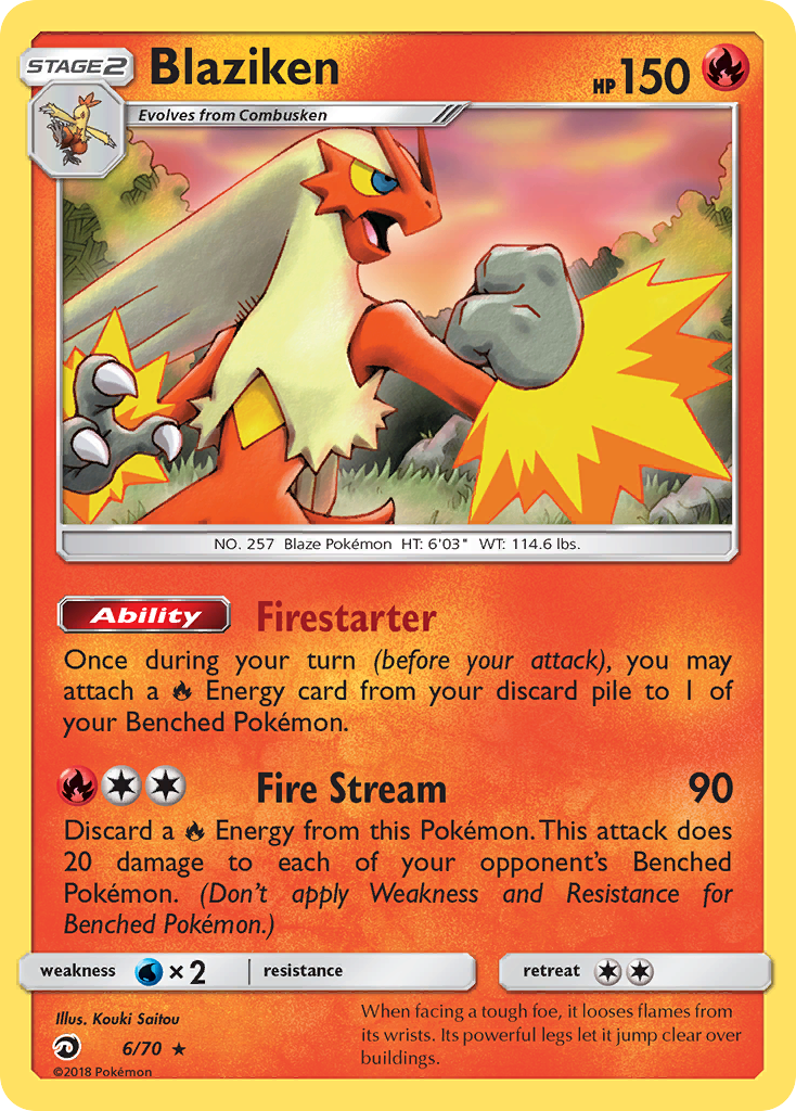 Blaziken (6/70) [Sun & Moon: Dragon Majesty] | Mega City Incorporated