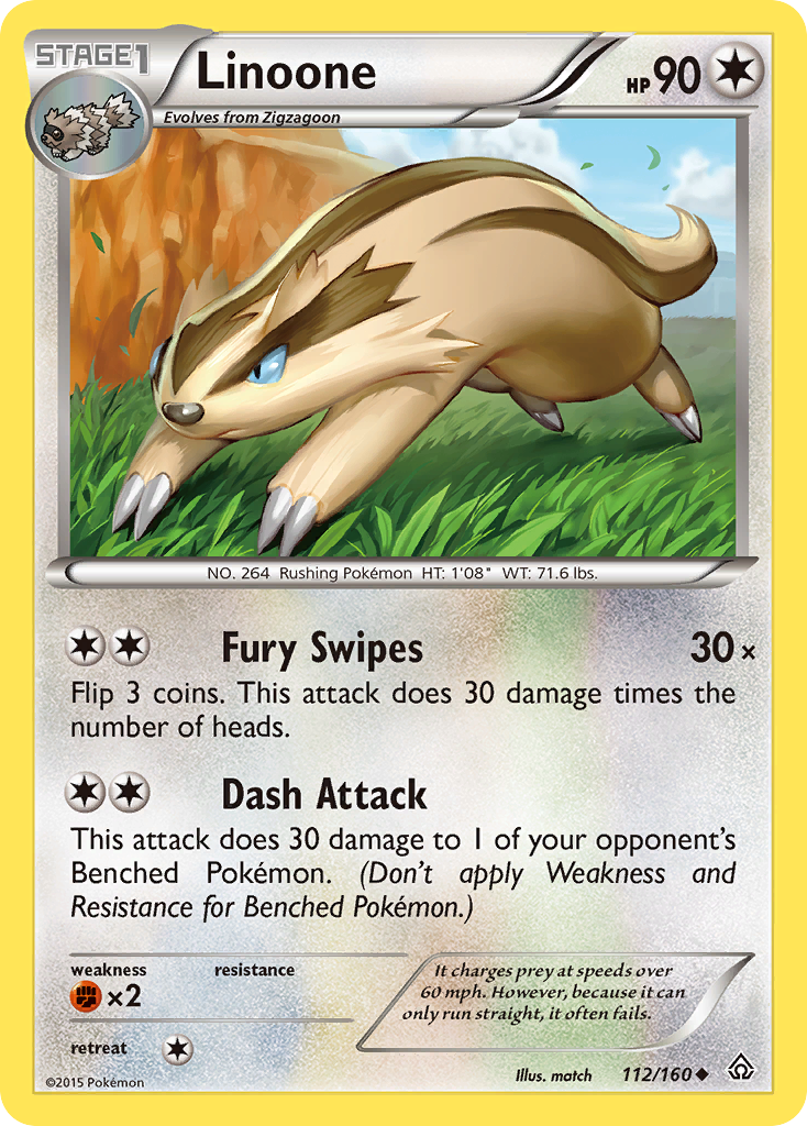 Linoone (112/160) [XY: Primal Clash] | Mega City Incorporated