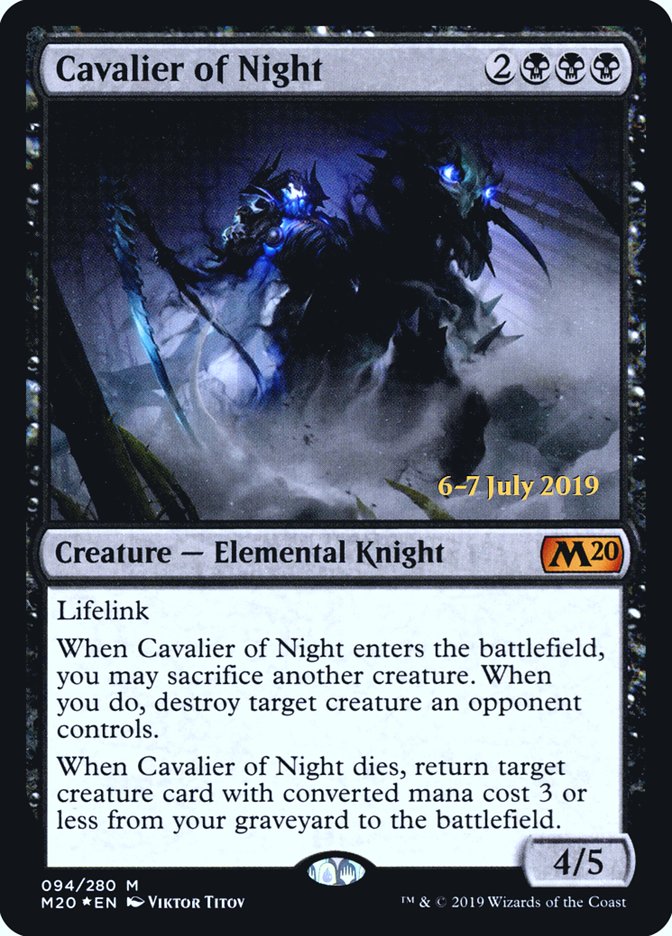 Cavalier of Night  [Core Set 2020 Prerelease Promos] | Mega City Incorporated