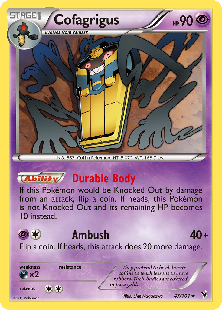 Cofagrigus (47/101) [Black & White: Noble Victories] | Mega City Incorporated