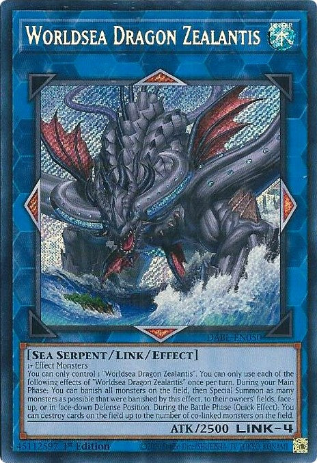 Worldsea Dragon Zealantis [DABL-EN050] Secret Rare | Mega City Incorporated