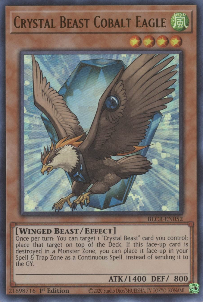 Crystal Beast Cobalt Eagle [BLCR-EN052] Ultra Rare | Mega City Incorporated