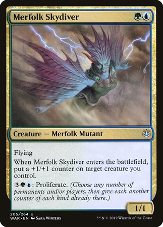 Merfolk Skydiver [War of the Spark] | Mega City Incorporated