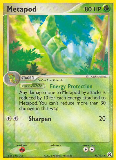 Metapod (39/112) [EX: FireRed & LeafGreen] | Mega City Incorporated