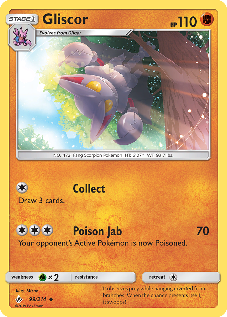 Gliscor (99/214) [Sun & Moon: Unbroken Bonds] | Mega City Incorporated