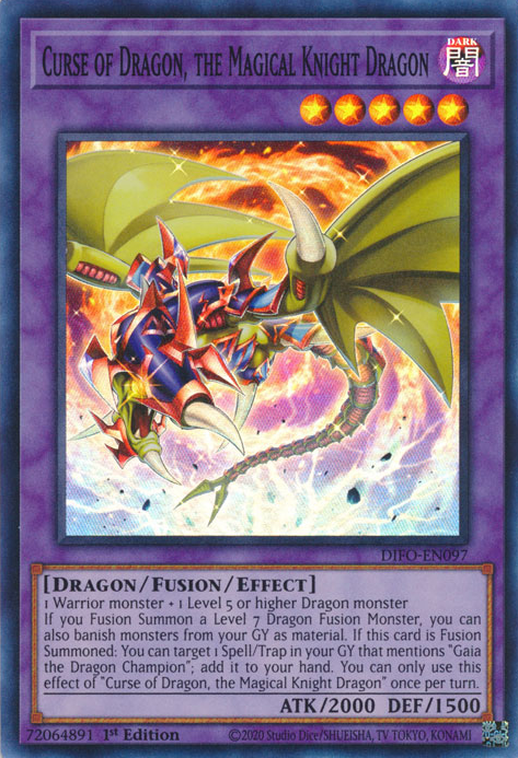 Curse of Dragon, the Magical Knight Dragon [DIFO-EN097] Super Rare | Mega City Incorporated