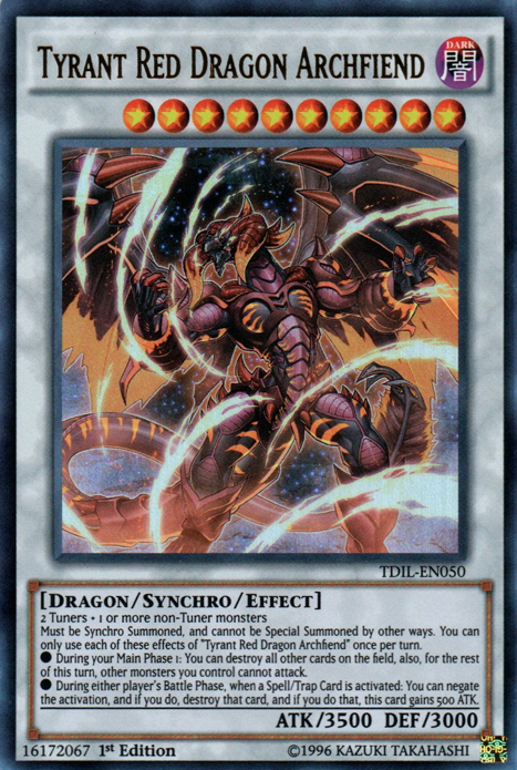 Tyrant Red Dragon Archfiend [TDIL-EN050] Ultra Rare | Mega City Incorporated