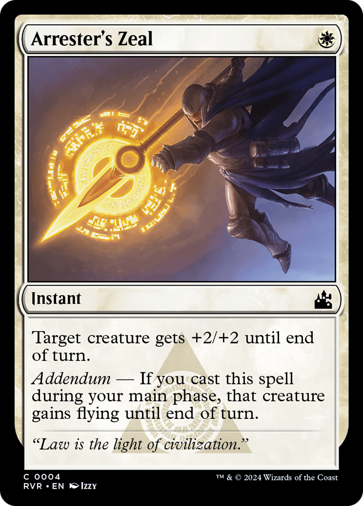 Arrester's Zeal [Ravnica Remastered] | Mega City Incorporated