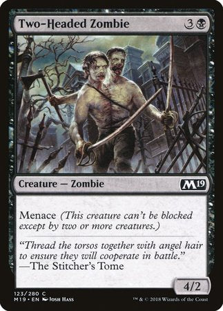 Two-Headed Zombie [Core Set 2019] | Mega City Incorporated