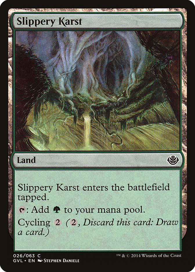 Slippery Karst (Garruk vs. Liliana) [Duel Decks Anthology] | Mega City Incorporated