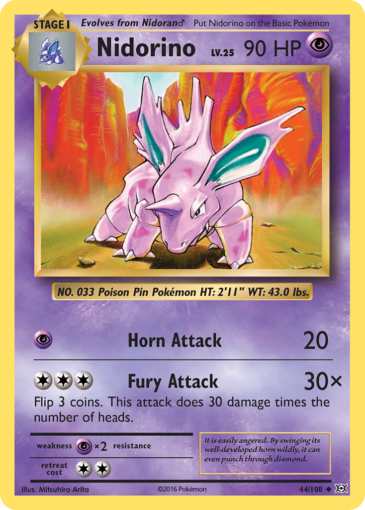 Nidorino (44/108) [XY: Evolutions] | Mega City Incorporated