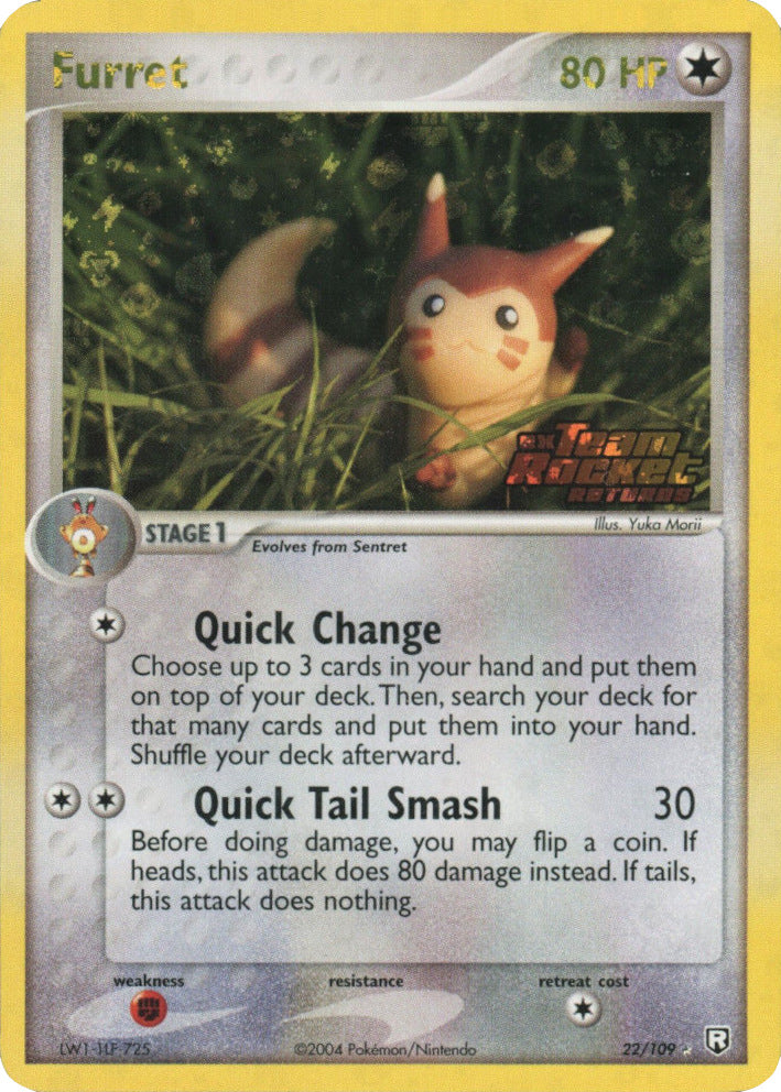 Furret (22/109) (Stamped) [EX: Team Rocket Returns] | Mega City Incorporated