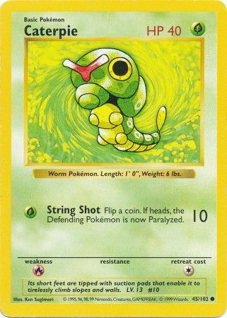 Caterpie (45/102) [Base Set Shadowless Unlimited] | Mega City Incorporated