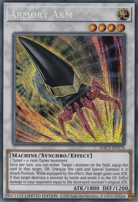 Armory Arm [HAC1-EN176] Secret Rare | Mega City Incorporated