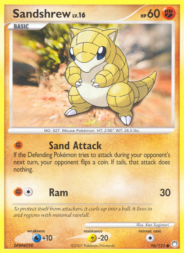 Sandshrew (96/123) [Diamond & Pearl: Mysterious Treasures] | Mega City Incorporated