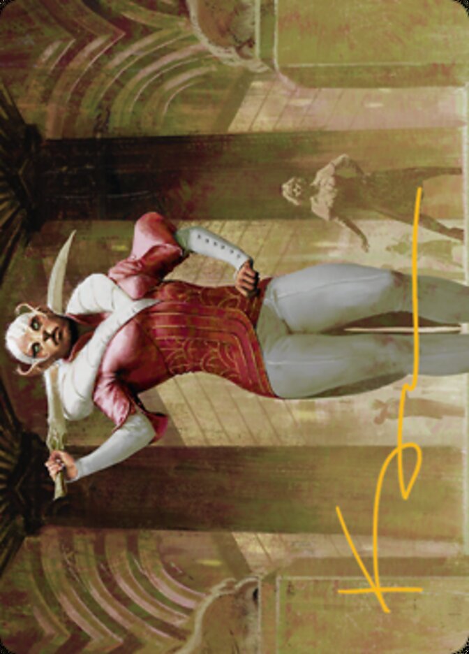 Mage's Attendant Art Card (Gold-Stamped Signature) [Streets of New Capenna Art Series] | Mega City Incorporated