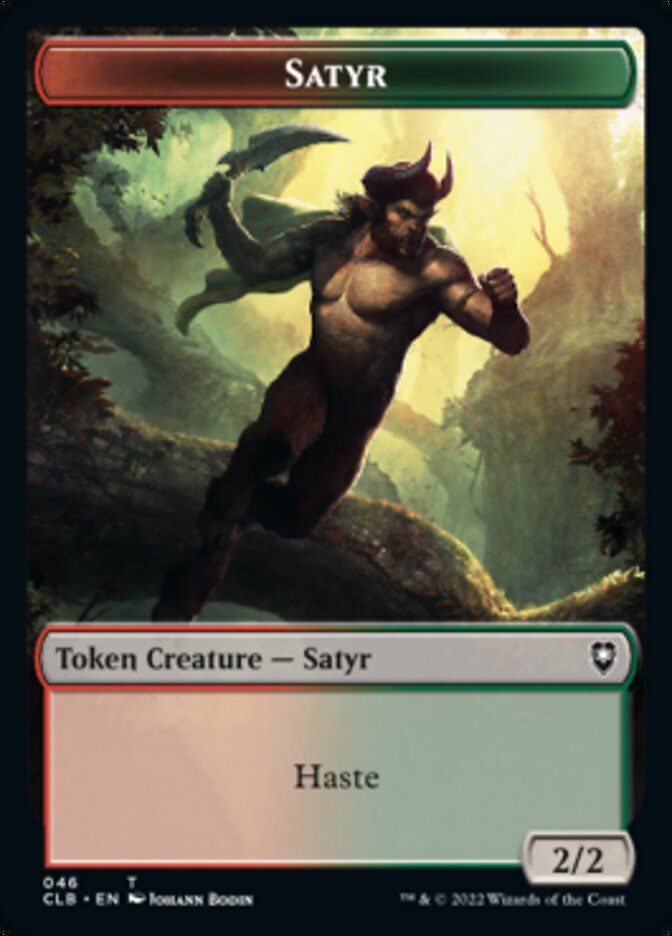 Satyr // Beast Double-sided Token [Commander Legends: Battle for Baldur's Gate Tokens] | Mega City Incorporated