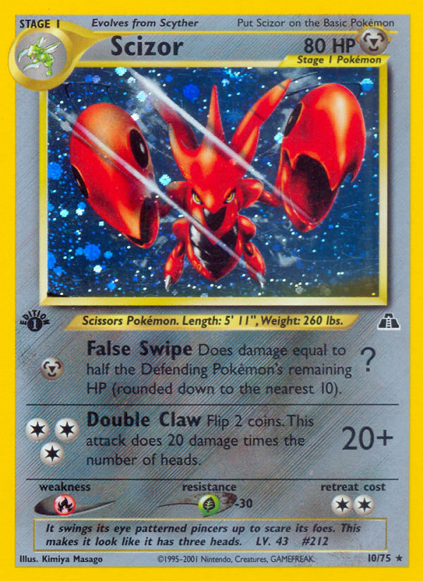 Scizor (10/75) [Neo Discovery 1st Edition] | Mega City Incorporated