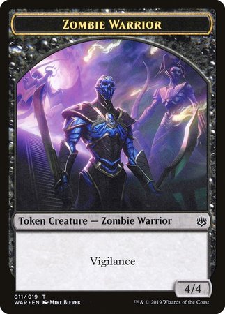 Zombie Warrior Token [War of the Spark Tokens] | Mega City Incorporated