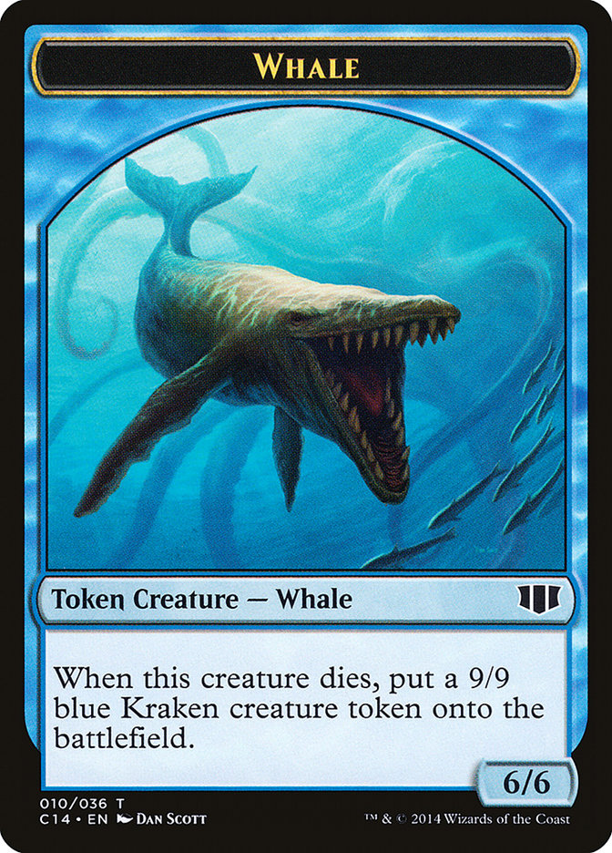 Whale // Zombie (011/036) Double-sided Token [Commander 2014 Tokens] | Mega City Incorporated