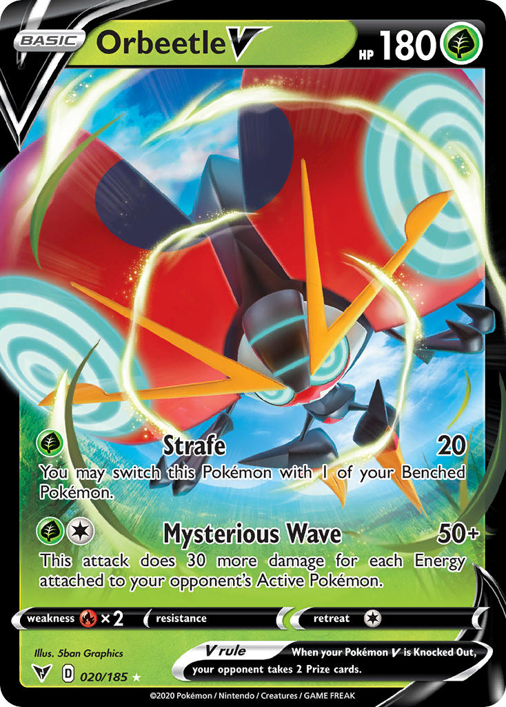 Orbeetle V (020/185) [Sword & Shield: Vivid Voltage] | Mega City Incorporated