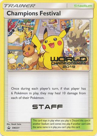 Champions Festival (SM231) (Staff 2019) [Sun & Moon: Black Star Promos] | Mega City Incorporated