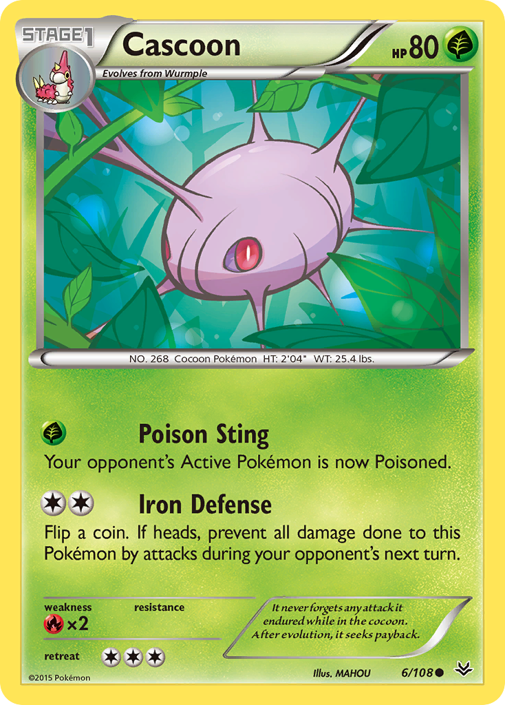 Cascoon (6/108) [XY: Roaring Skies] | Mega City Incorporated