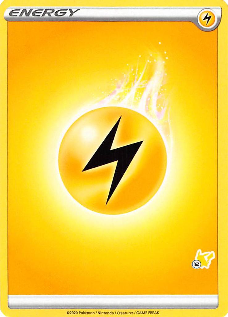 Lightning Energy (Pikachu Stamp #12) [Battle Academy 2022] | Mega City Incorporated