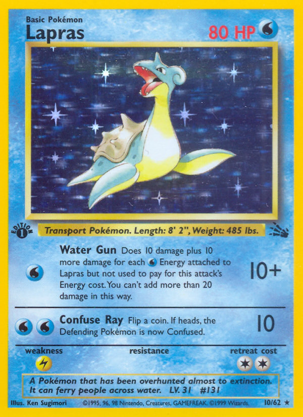 Lapras (10/62) [Fossil 1st Edition] | Mega City Incorporated