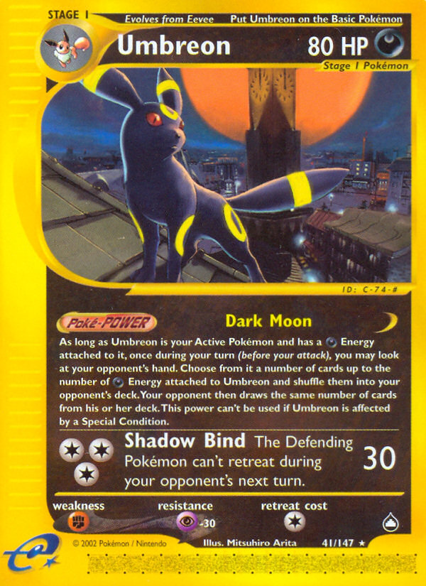 Umbreon (41/147) [Aquapolis] | Mega City Incorporated